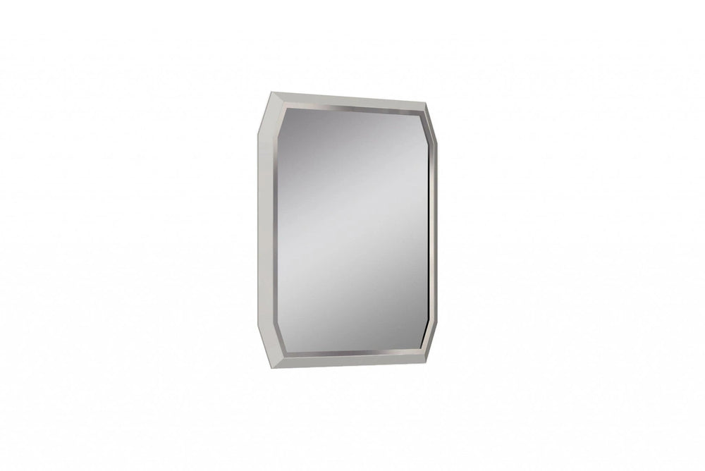 49" Taupe Abstract Glass Framed Accent Mirror - Homeroots - Flyclothing LLC