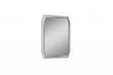 49" Taupe Abstract Glass Framed Accent Mirror - Homeroots