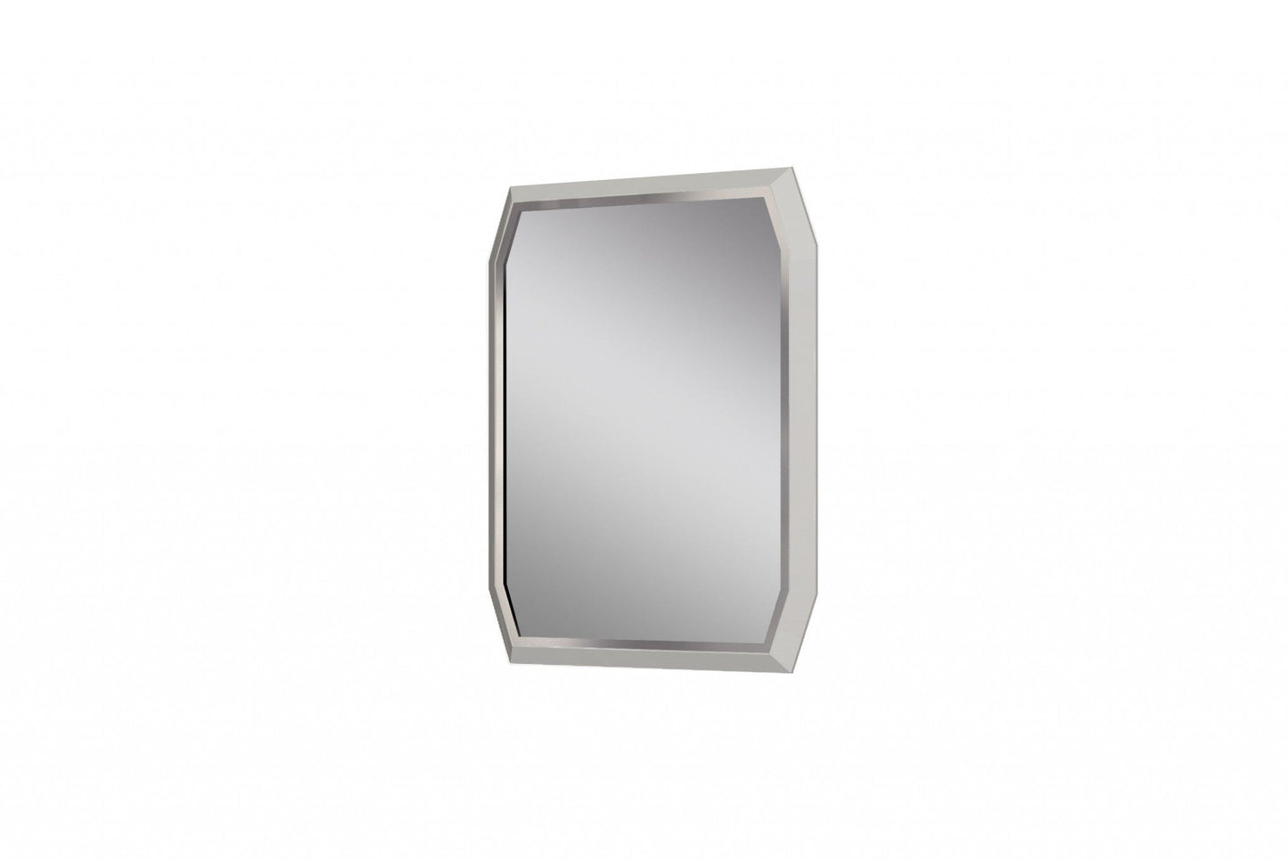 49" Taupe Abstract Glass Framed Accent Mirror - Homeroots - Flyclothing LLC
