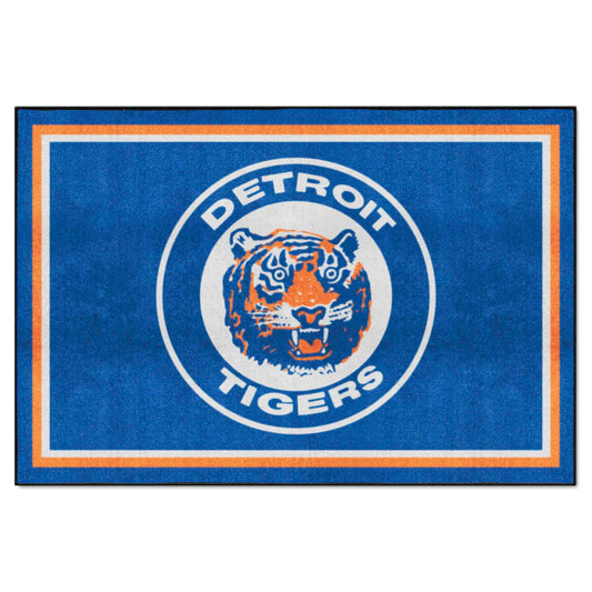 Detroit Tigers 5ft. x 8 ft. Plush Area Rug - Retro Collection - Detroit Tigers