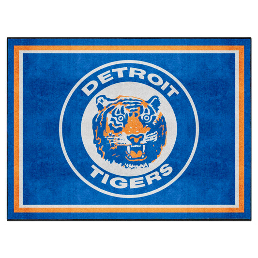 Detroit Tigers 8ft. x 10 ft. Plush Area Rug - Retro Collection - Detroit Tigers