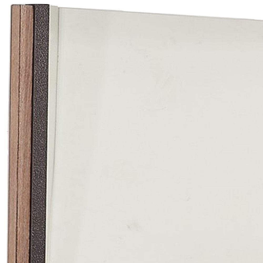 35" Natural Framed Accent Mirror - Homeroots - Flyclothing LLC
