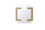 35" Gold Abstract Metal Framed Accent Mirror - Homeroots - Flyclothing LLC