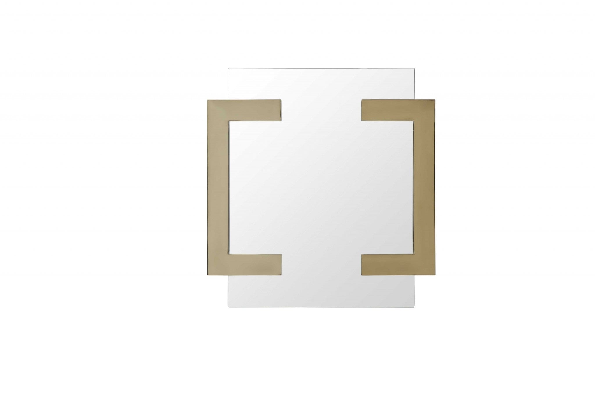 35" Gold Abstract Metal Framed Accent Mirror - Homeroots - Flyclothing LLC