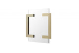 35" Gold Abstract Metal Framed Accent Mirror - Homeroots - Flyclothing LLC