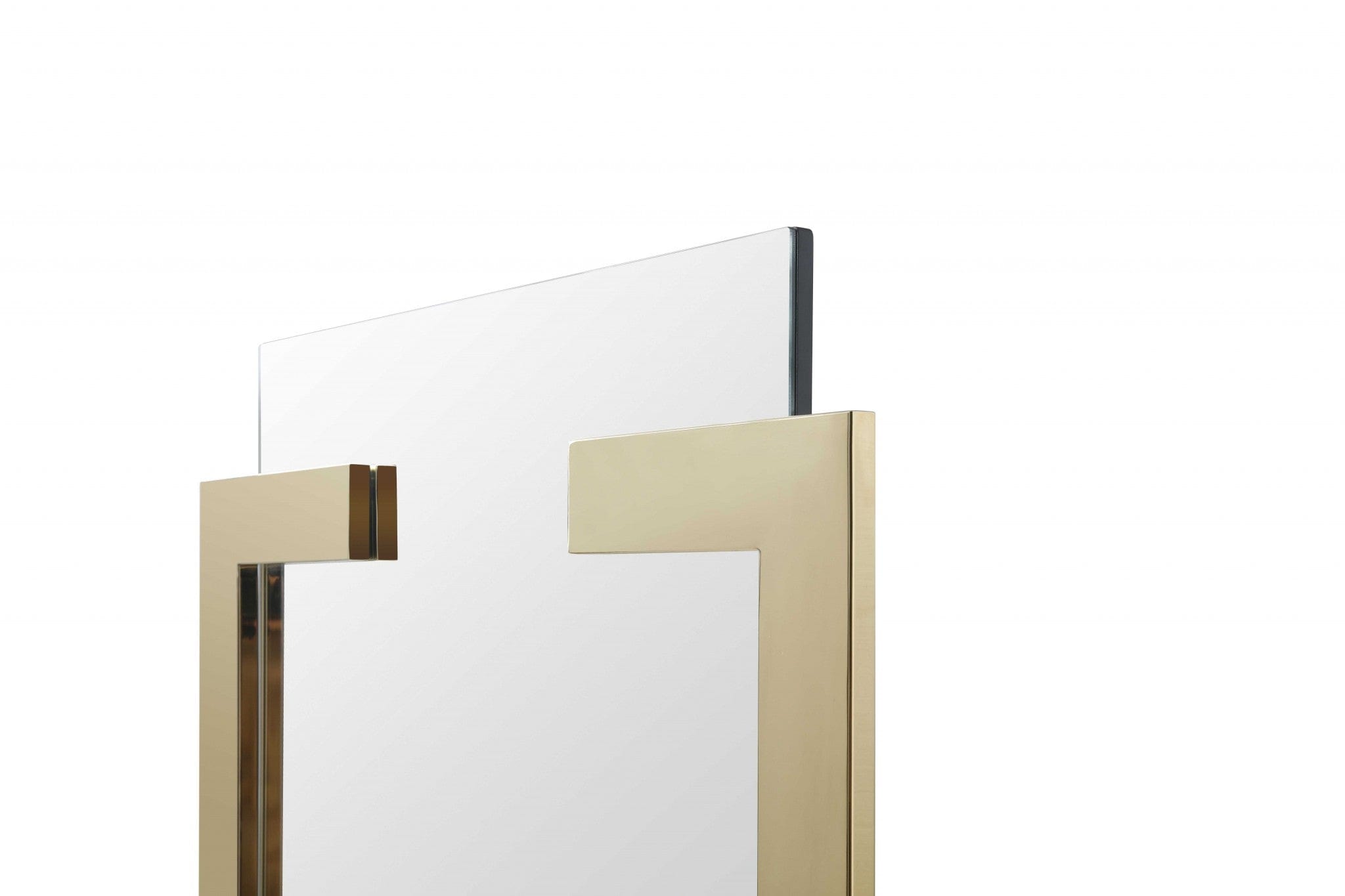 35" Gold Abstract Metal Framed Accent Mirror - Homeroots - Flyclothing LLC