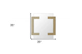 35" Gold Abstract Metal Framed Accent Mirror - Homeroots - Flyclothing LLC