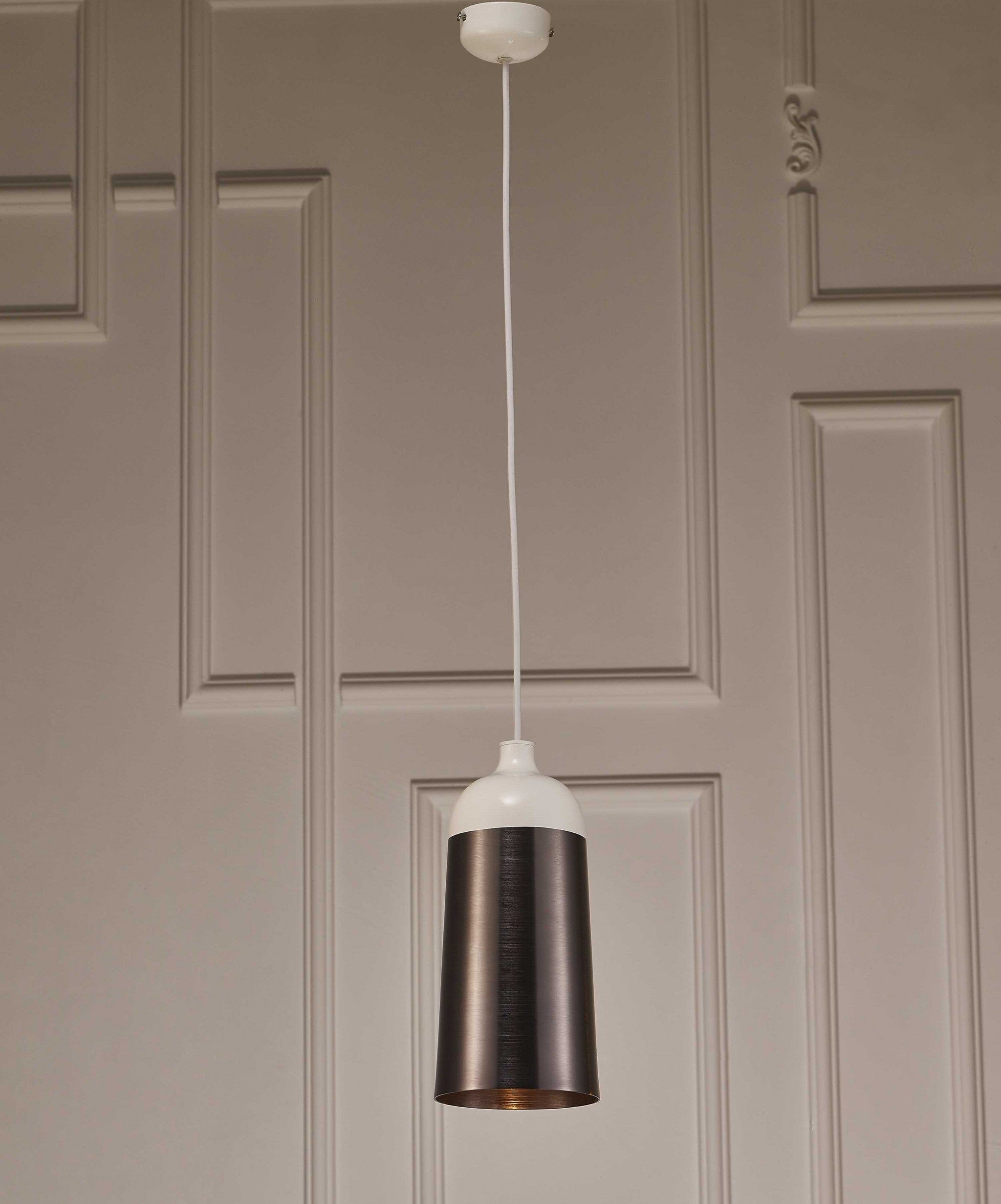 6 X 6 X 12 Silver Aluminum Pendant Lamp - Homeroots