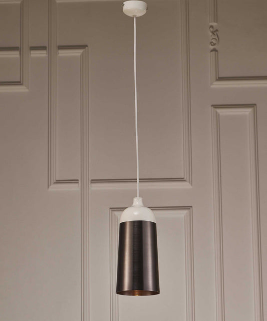 6 X 6 X 12 Silver Aluminum Pendant Lamp - Homeroots