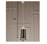 6 X 6 X 12 Silver Aluminum Pendant Lamp - Homeroots - Flyclothing LLC