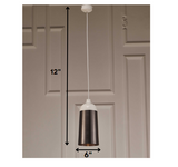 6 X 6 X 12 Silver Aluminum Pendant Lamp - Homeroots