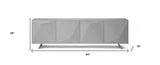 94 X 18 X 29 Grey Glass Buffet - Homeroots - Flyclothing LLC