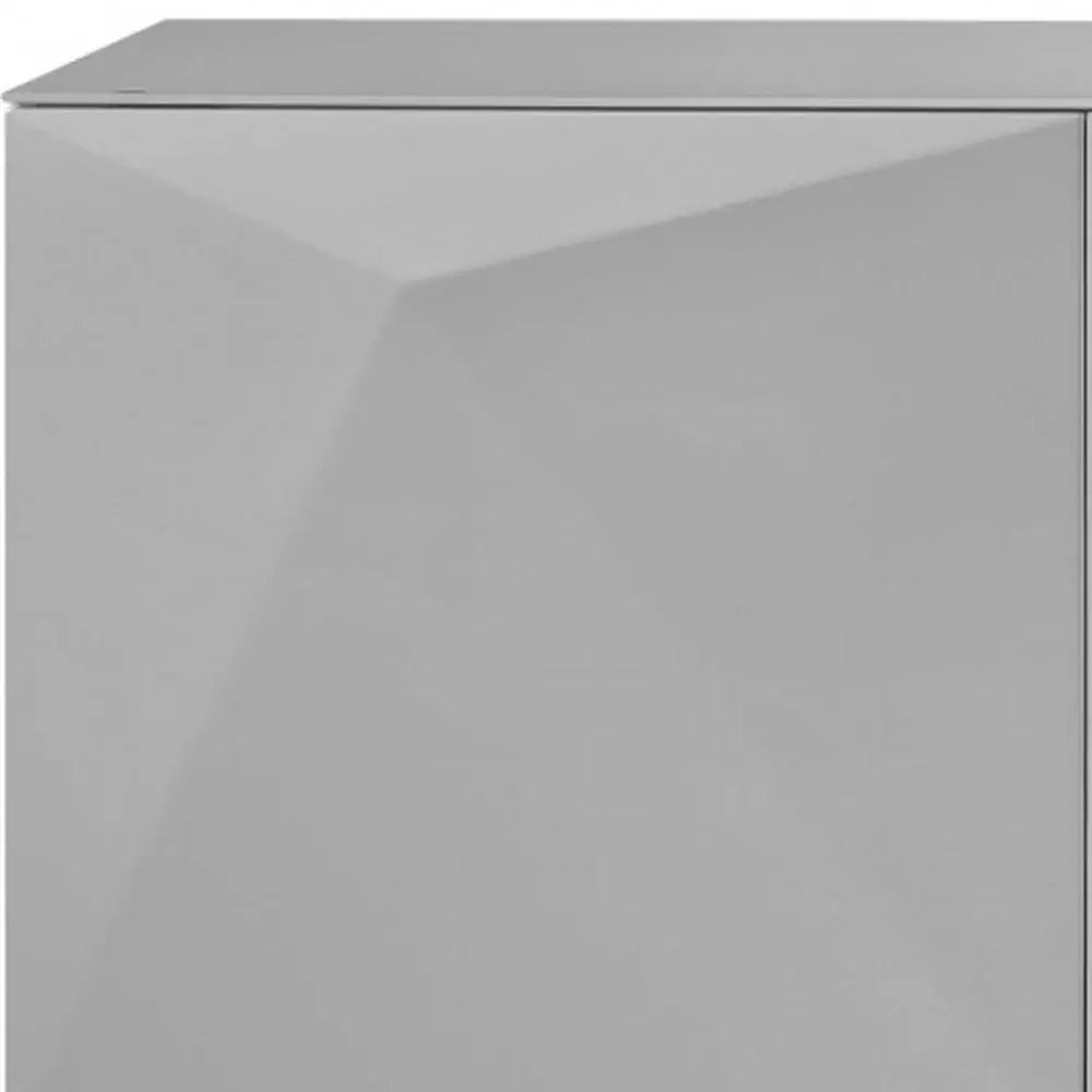 94 X 18 X 29 Grey Glass Buffet - Homeroots - Flyclothing LLC