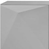 94 X 18 X 29 Grey Glass Buffet - Homeroots