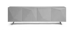 94 X 18 X 29 Grey Glass Buffet
