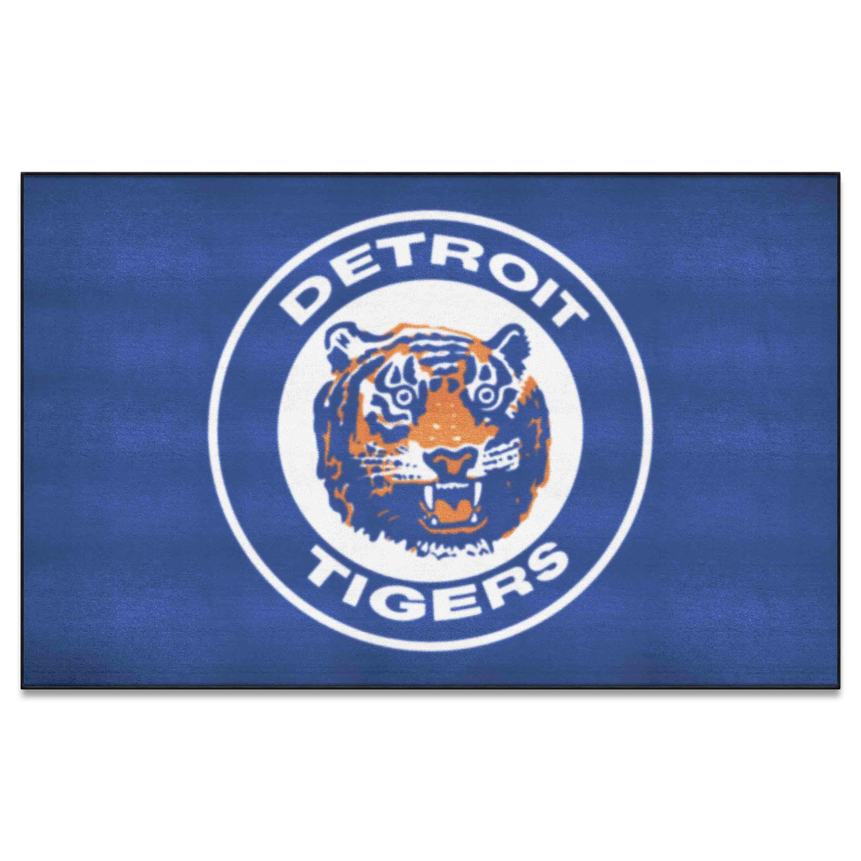 Detroit Tigers Ulti-Mat Rug - 5ft. x 8ft. - Retro Collection - Detroit Tigers