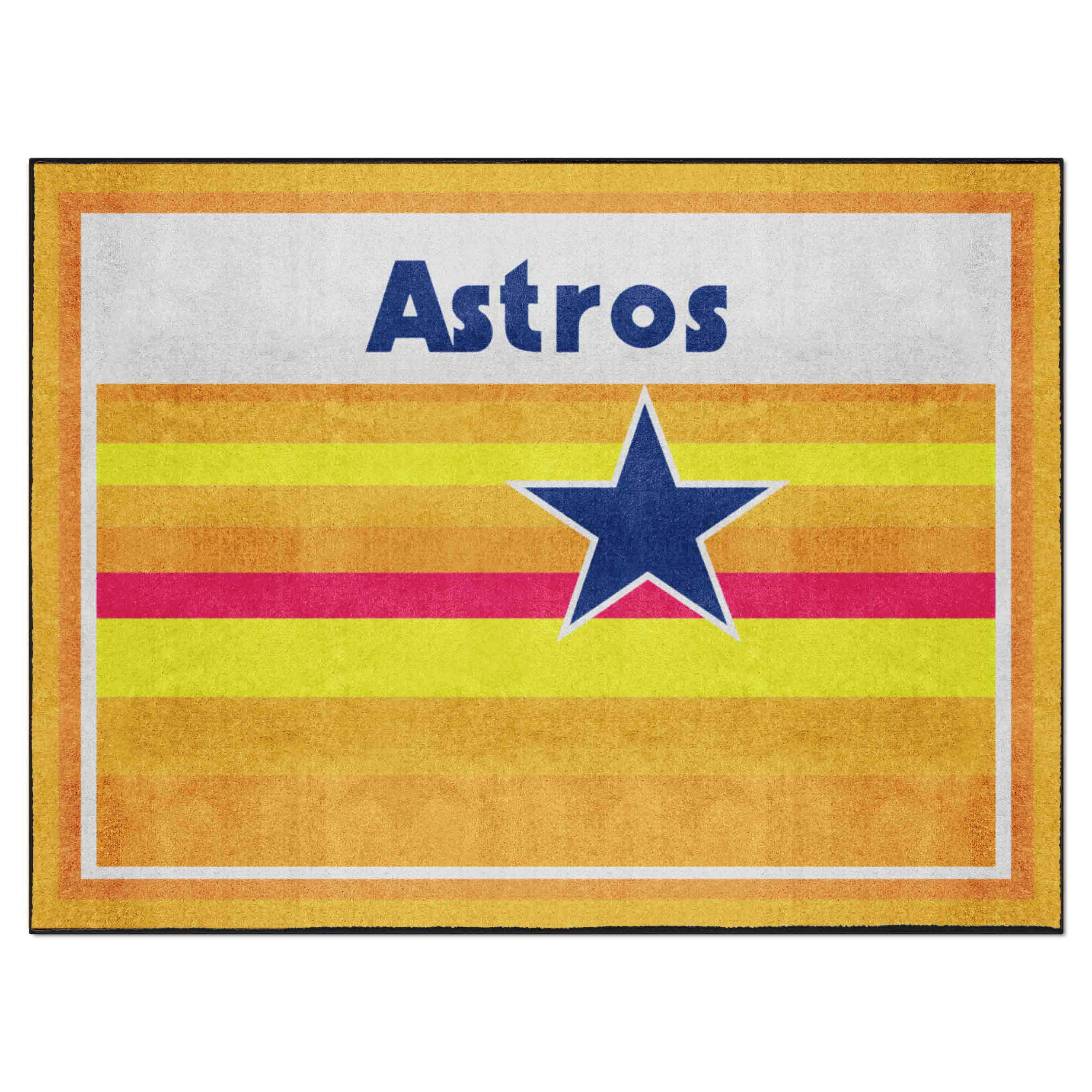 Houston Astros 8ft. x 10 ft. Plush Area Rug - Retro Collection - Houston Astros