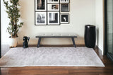 57" Light Gray and Black Upholstered Faux Leather Bench - Homeroots