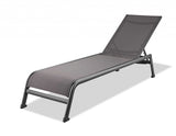 Set of Two 23" Taupe Metal Outdoor Chaise Lounge - Homeroots - Flyclothing LLC