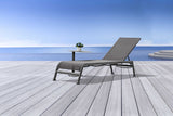 Set of Two 23" Taupe Metal Outdoor Chaise Lounge - Homeroots - Flyclothing LLC