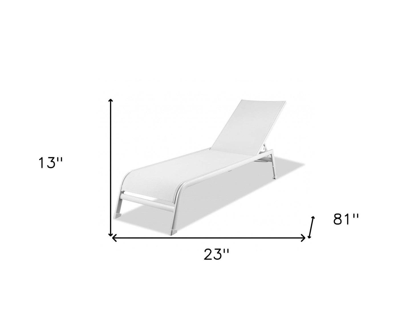 Set of Two 23" White and Chrome Indoor Outdoor Chaise Lounge - Homeroots - Flyclothing LLC