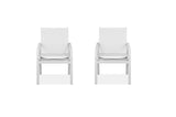 Set of Two 22" White Metal Indoor Outdoor Dining Chair - Homeroots - Flyclothing LLC
