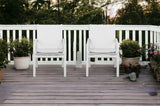 Set of Two 22" White Metal Indoor Outdoor Dining Chair - Homeroots