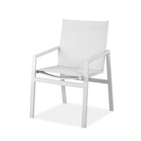 Set of Two 22" White Metal Indoor Outdoor Dining Chair - Homeroots