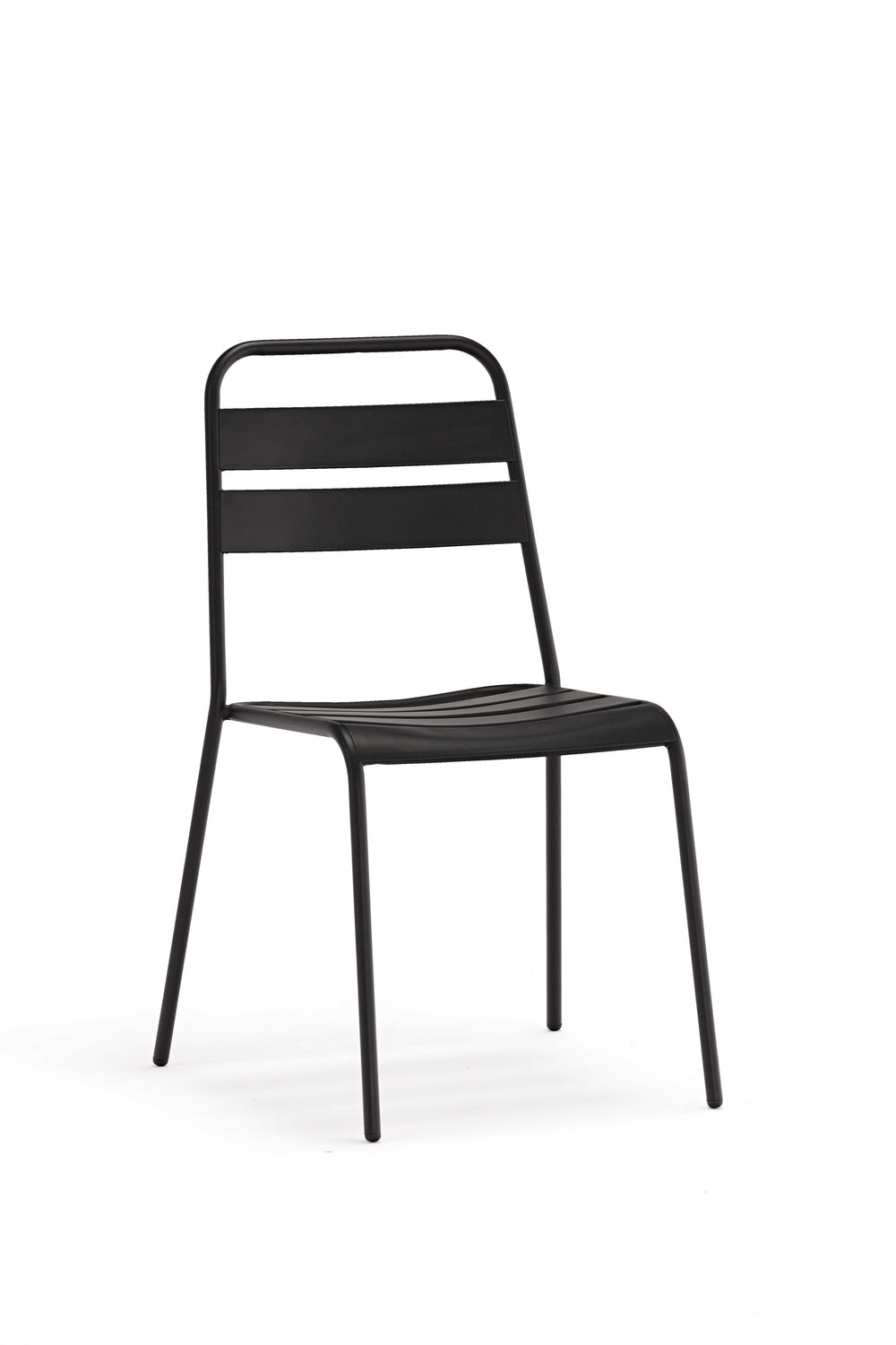 Set Of 4 Gray Stacking Aluminum Armless Chairs - Homeroots