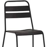 Set Of 4 Gray Stacking Aluminum Armless Chairs - Homeroots - Flyclothing LLC