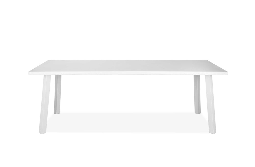 87" White Aluminum Outdoor Dining Table - Homeroots - Flyclothing LLC
