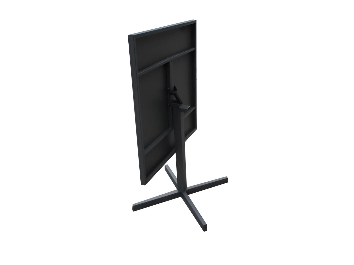 32" Gray Square Aluminum Pedestal Base Dining Table - Homeroots - Flyclothing LLC