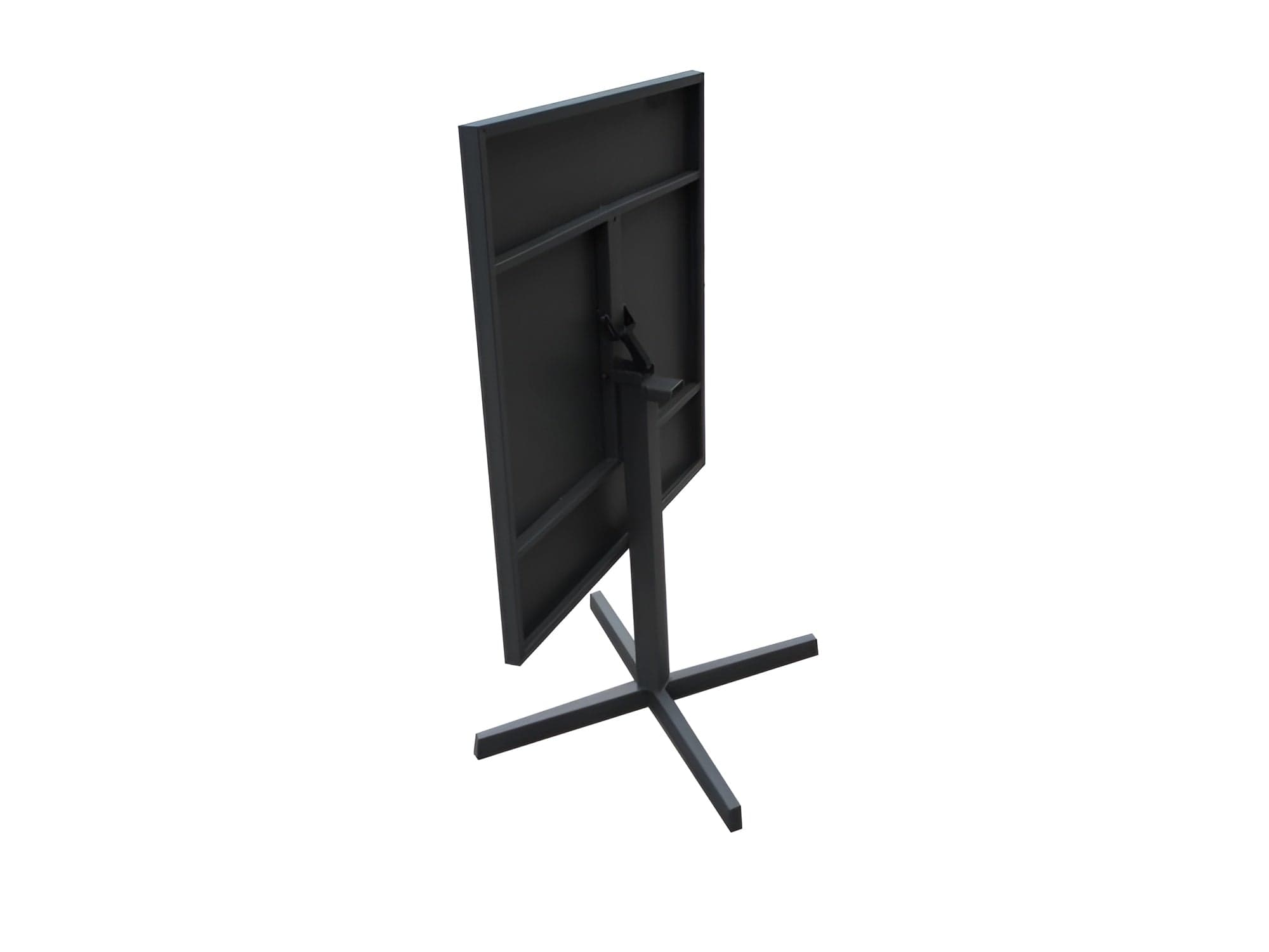 32" Gray Square Aluminum Pedestal Base Dining Table - Homeroots - Flyclothing LLC