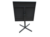 32" Gray Square Aluminum Pedestal Base Dining Table - Homeroots - Flyclothing LLC