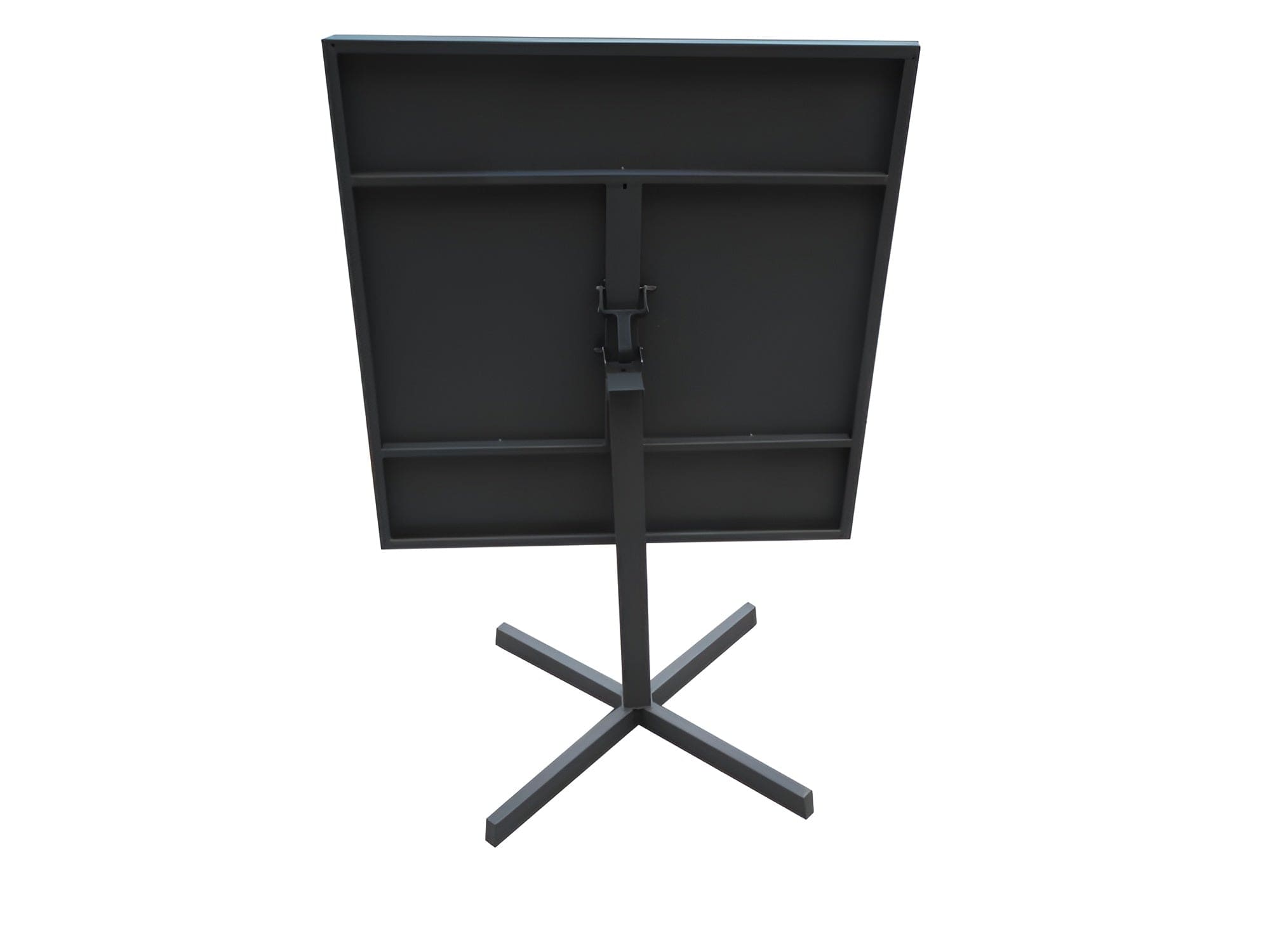 32" Gray Square Aluminum Pedestal Base Dining Table - Homeroots - Flyclothing LLC
