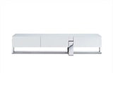 91 X 18 X 19 White Stainless Steel Tv Unit - Homeroots - Flyclothing LLC