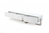 91 X 18 X 19 White Stainless Steel Tv Unit - Homeroots - Flyclothing LLC