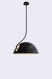 19 X 19 X 40.5 Black Aluminum Pendant Lamp - Homeroots