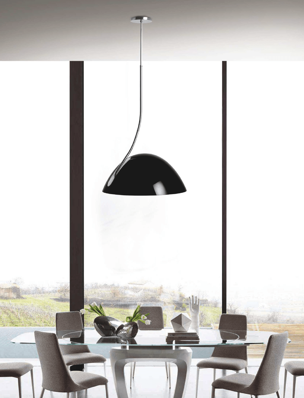 19 X 19 X 40.5 Black Aluminum Pendant Lamp - Homeroots - Flyclothing LLC