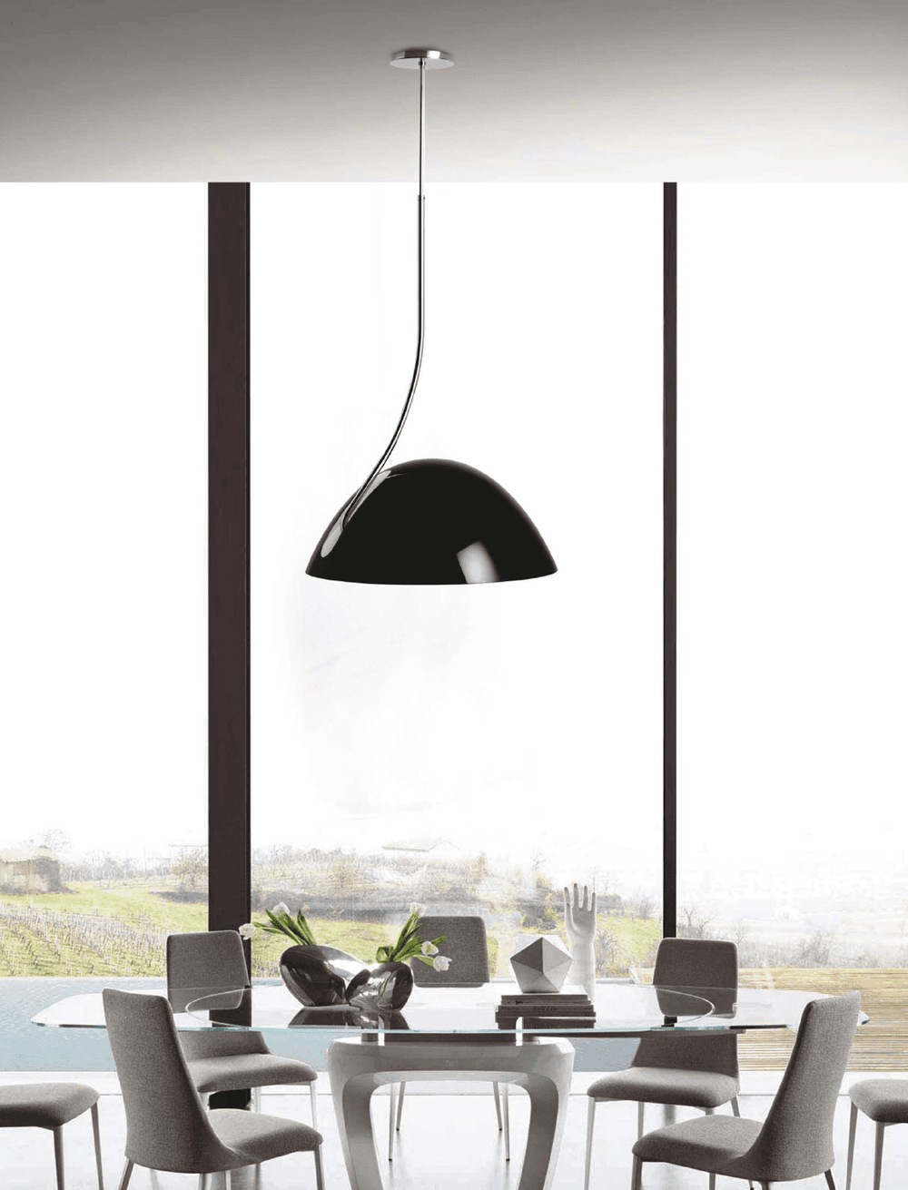 19 X 19 X 40.5 Black Aluminum Pendant Lamp - Homeroots - Flyclothing LLC