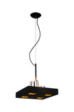 14 X 14 X 59 Black Stainless Steel Pendant Lamp - Homeroots