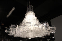 39 X 39 X 70 White Acrylic Pendant Lamp - Homeroots