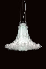 39 X 39 X 70 White Acrylic Pendant Lamp - Homeroots