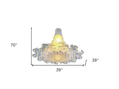 39 X 39 X 70 White Acrylic Pendant Lamp - Homeroots
