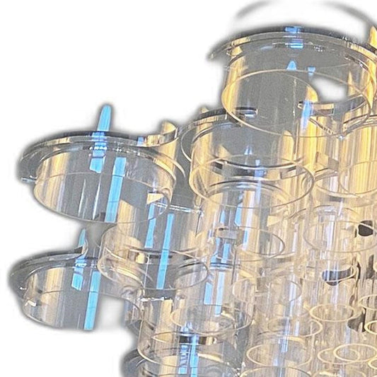 39 X 39 X 70 White Acrylic Pendant Lamp - Homeroots