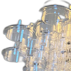 39 X 39 X 70 White Acrylic Pendant Lamp - Homeroots