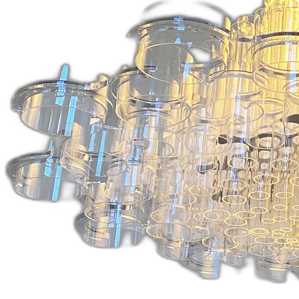 39 X 39 X 70 White Acrylic Pendant Lamp - Homeroots