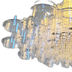 39 X 39 X 70 White Acrylic Pendant Lamp - Homeroots