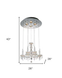 Clear Candle Style Four Light Metal and Glass Ceiling Light - Homeroots - Flyclothing LLC
