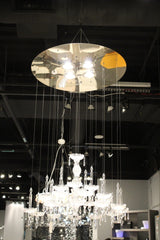 Clear Candle Style Four Light Metal and Glass Ceiling Light - Homeroots